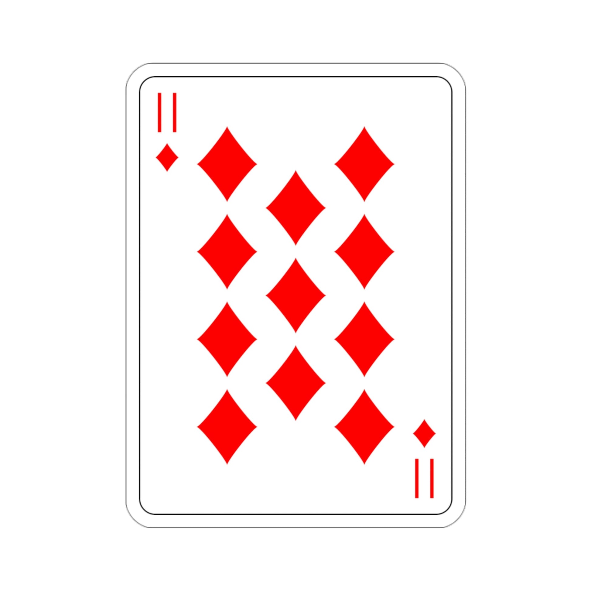 11 of Diamonds Playing Card STICKER Vinyl Die-Cut Decal-3 Inch-The Sticker Space