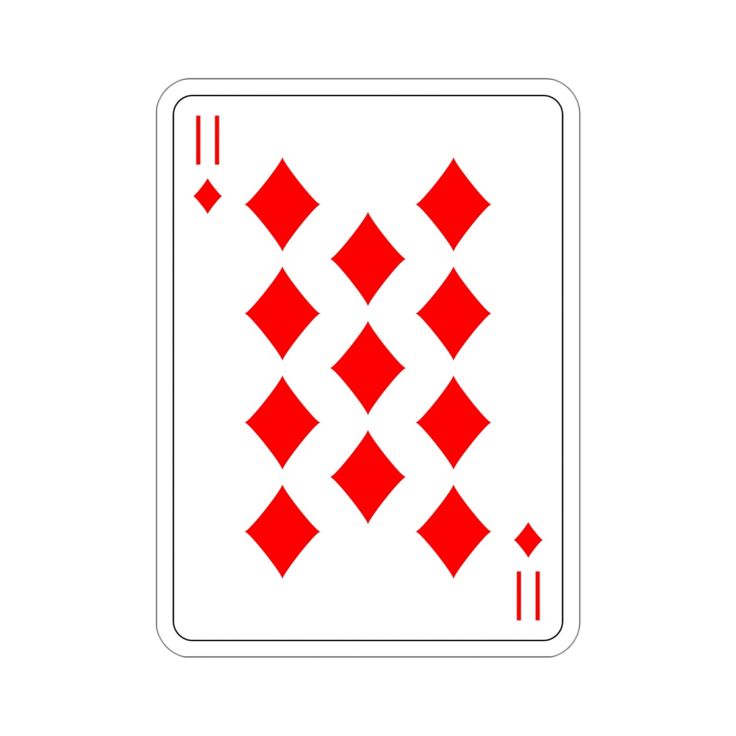 11 of Diamonds Playing Card STICKER Vinyl Die-Cut Decal-4 Inch-The Sticker Space