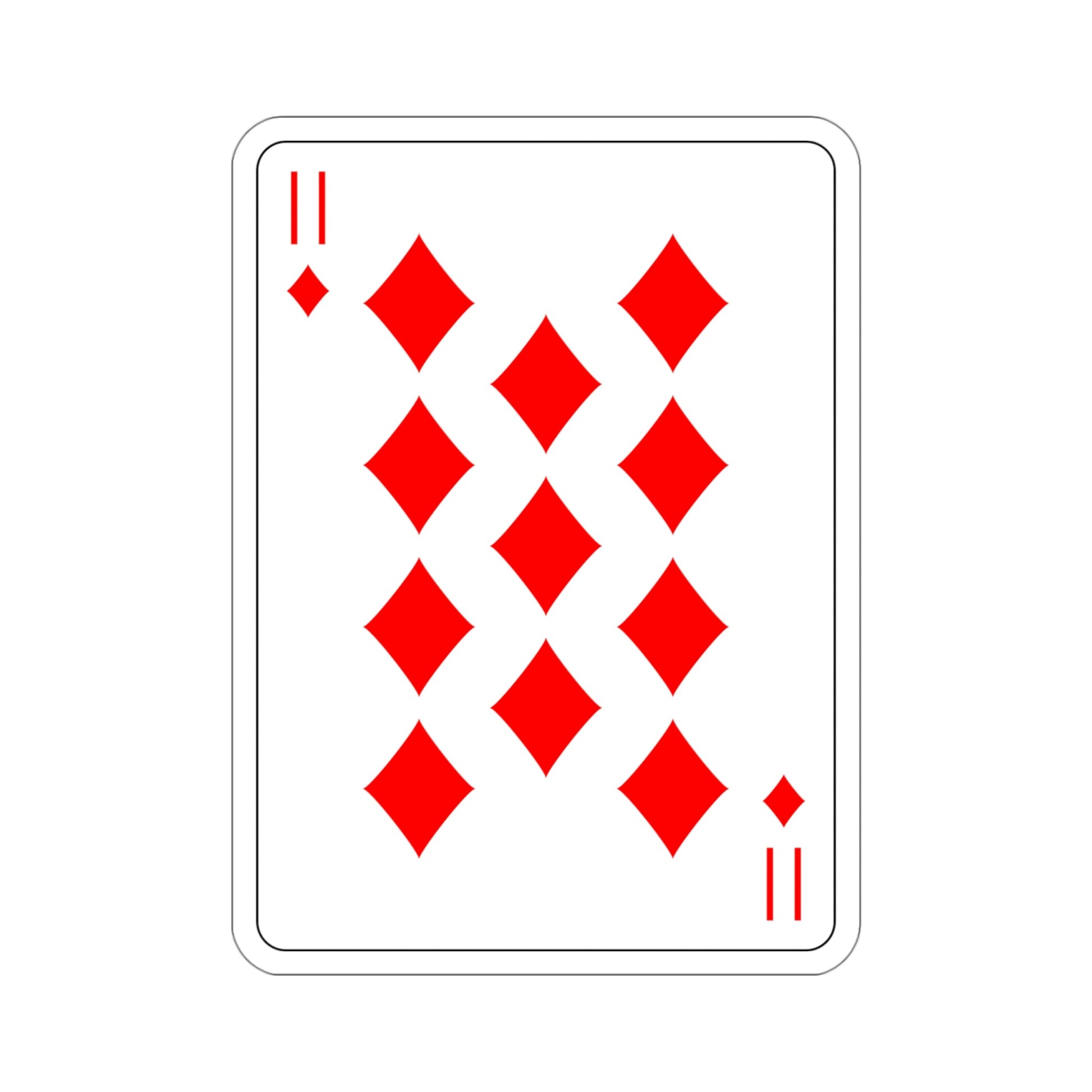 11 of Diamonds Playing Card STICKER Vinyl Die-Cut Decal-4 Inch-The Sticker Space
