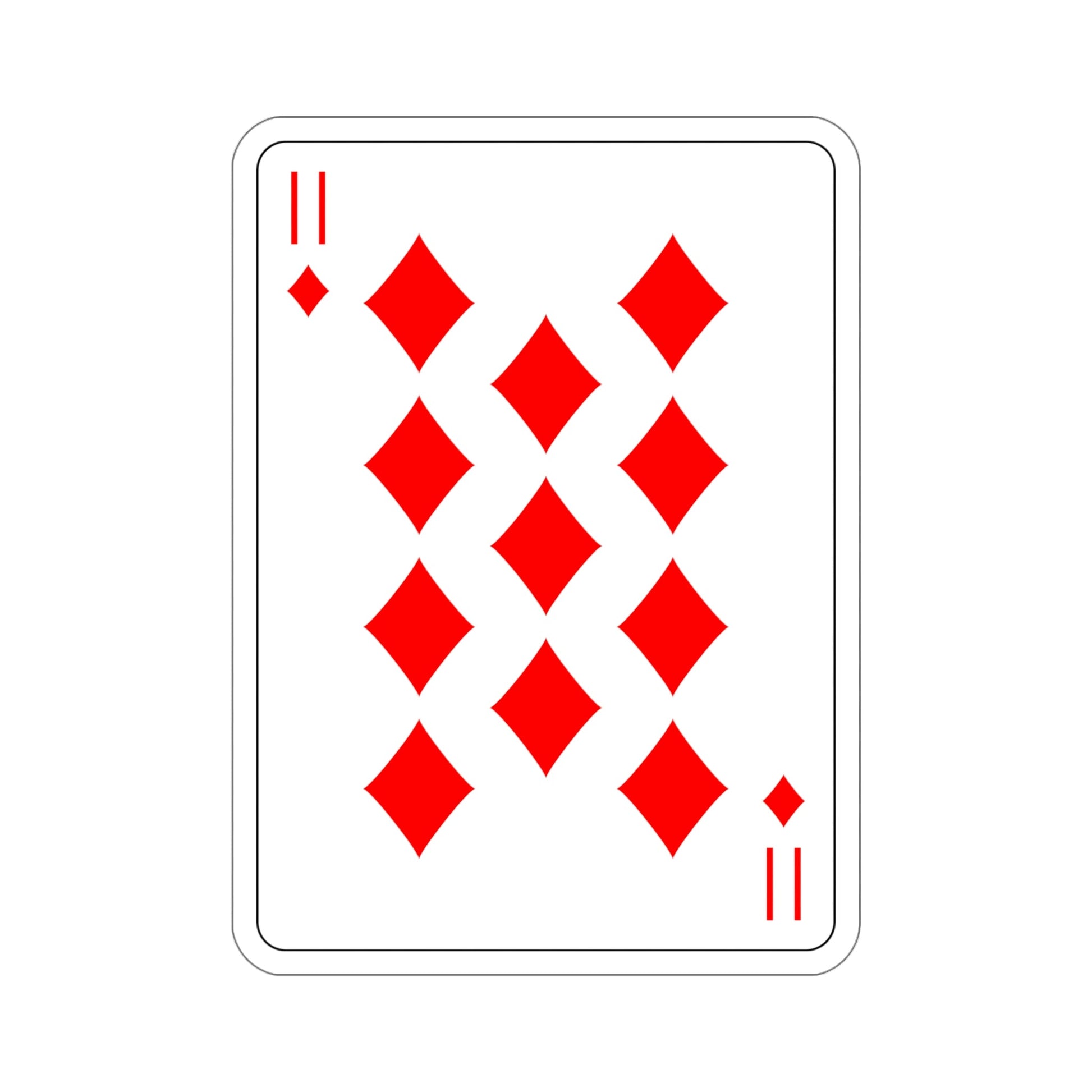 11 of Diamonds Playing Card STICKER Vinyl Die-Cut Decal-5 Inch-The Sticker Space