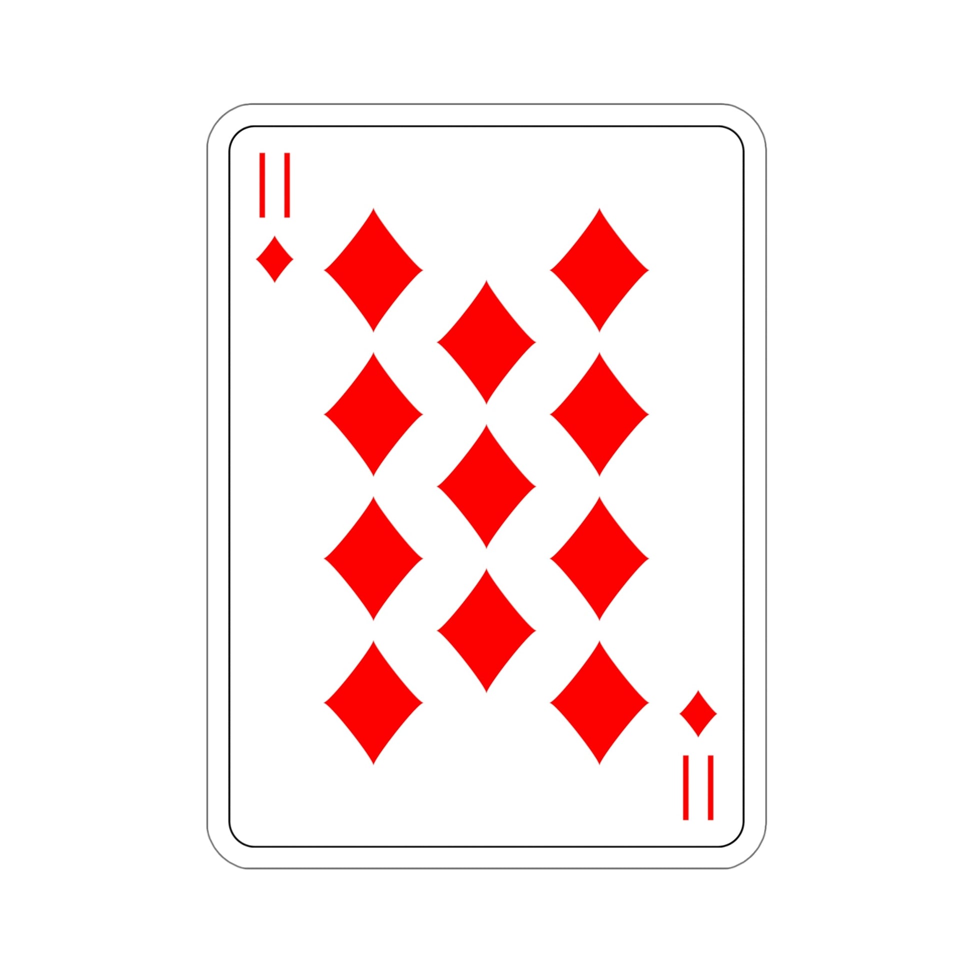 11 of Diamonds Playing Card STICKER Vinyl Die-Cut Decal-6 Inch-The Sticker Space