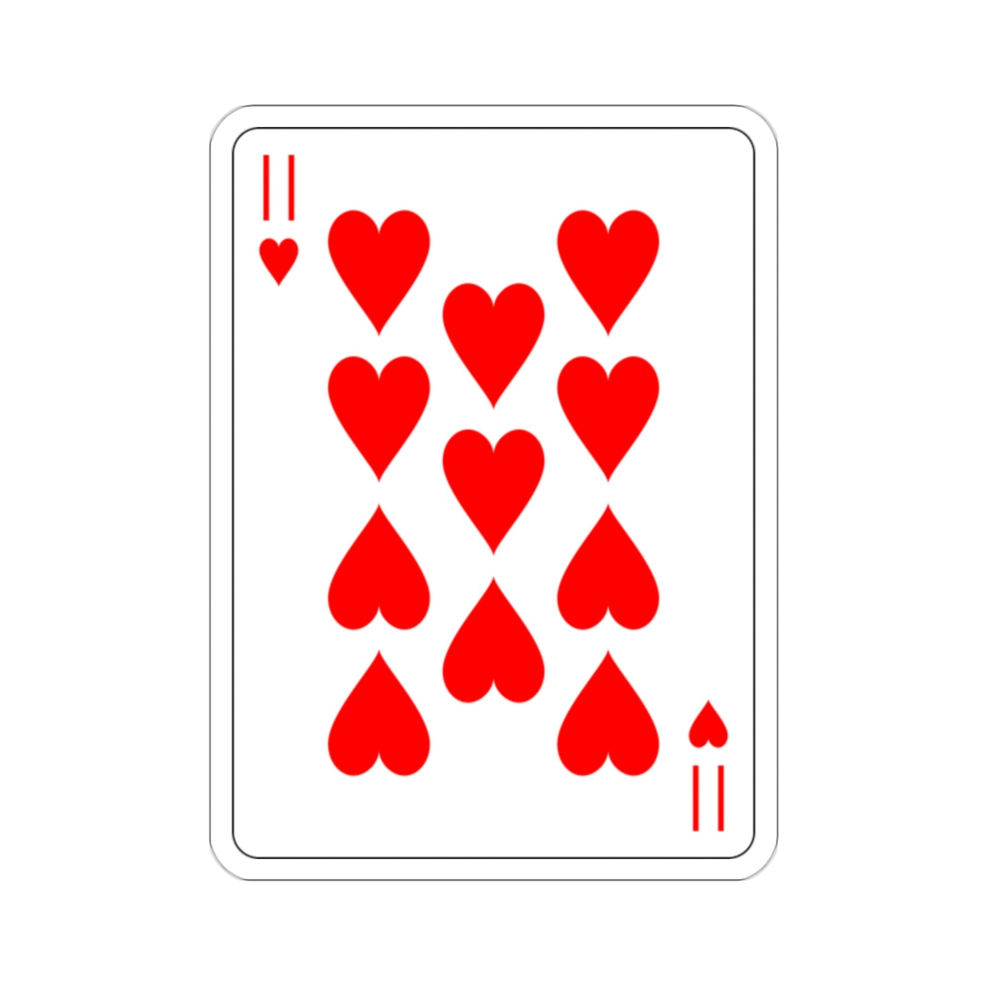 11 of Hearts Playing Card STICKER Vinyl Die-Cut Decal-2 Inch-The Sticker Space