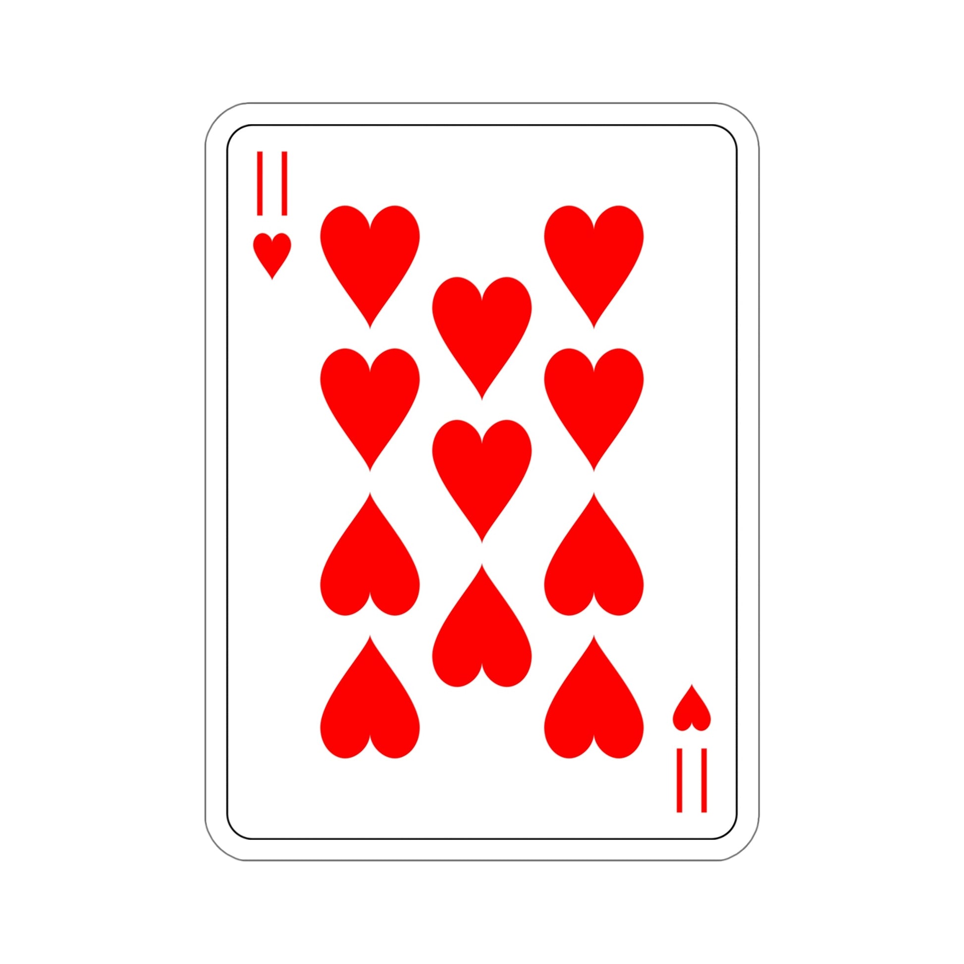 11 of Hearts Playing Card STICKER Vinyl Die-Cut Decal-6 Inch-The Sticker Space