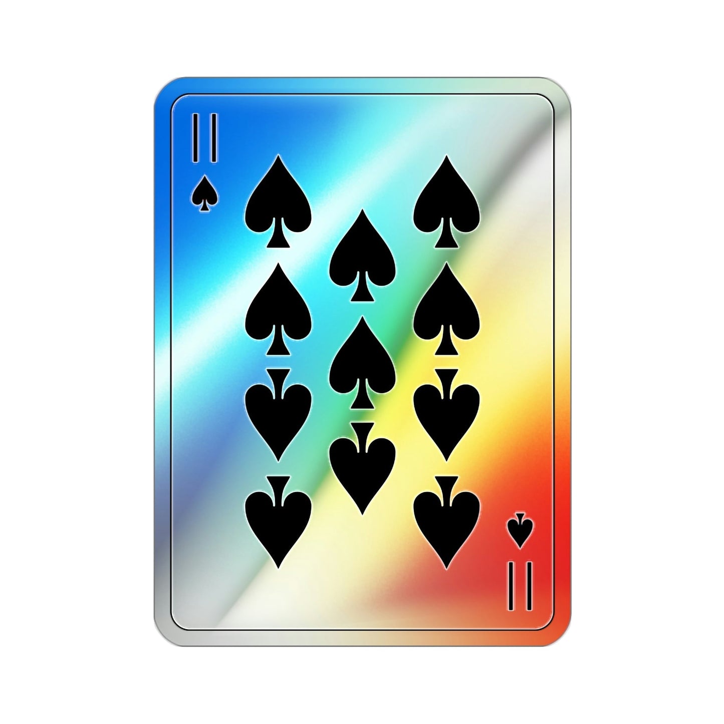 11 of Spades Playing Card Holographic STICKER Die-Cut Vinyl Decal-2 Inch-The Sticker Space