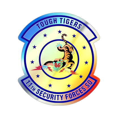 11 Security Forces Squadron USAF (U.S. Air Force) Holographic STICKER Die-Cut Vinyl Decal-2 Inch-The Sticker Space