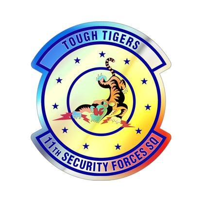 11 Security Forces Squadron USAF (U.S. Air Force) Holographic STICKER Die-Cut Vinyl Decal-3 Inch-The Sticker Space