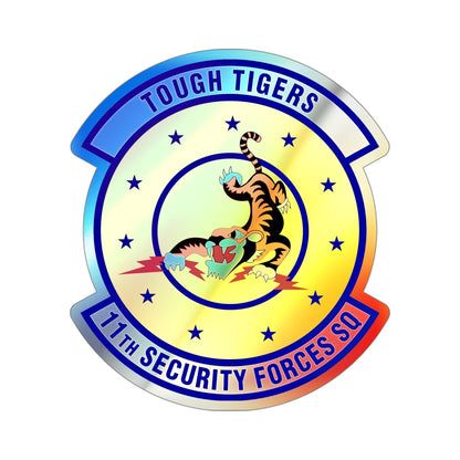 11 Security Forces Squadron USAF (U.S. Air Force) Holographic STICKER Die-Cut Vinyl Decal-4 Inch-The Sticker Space