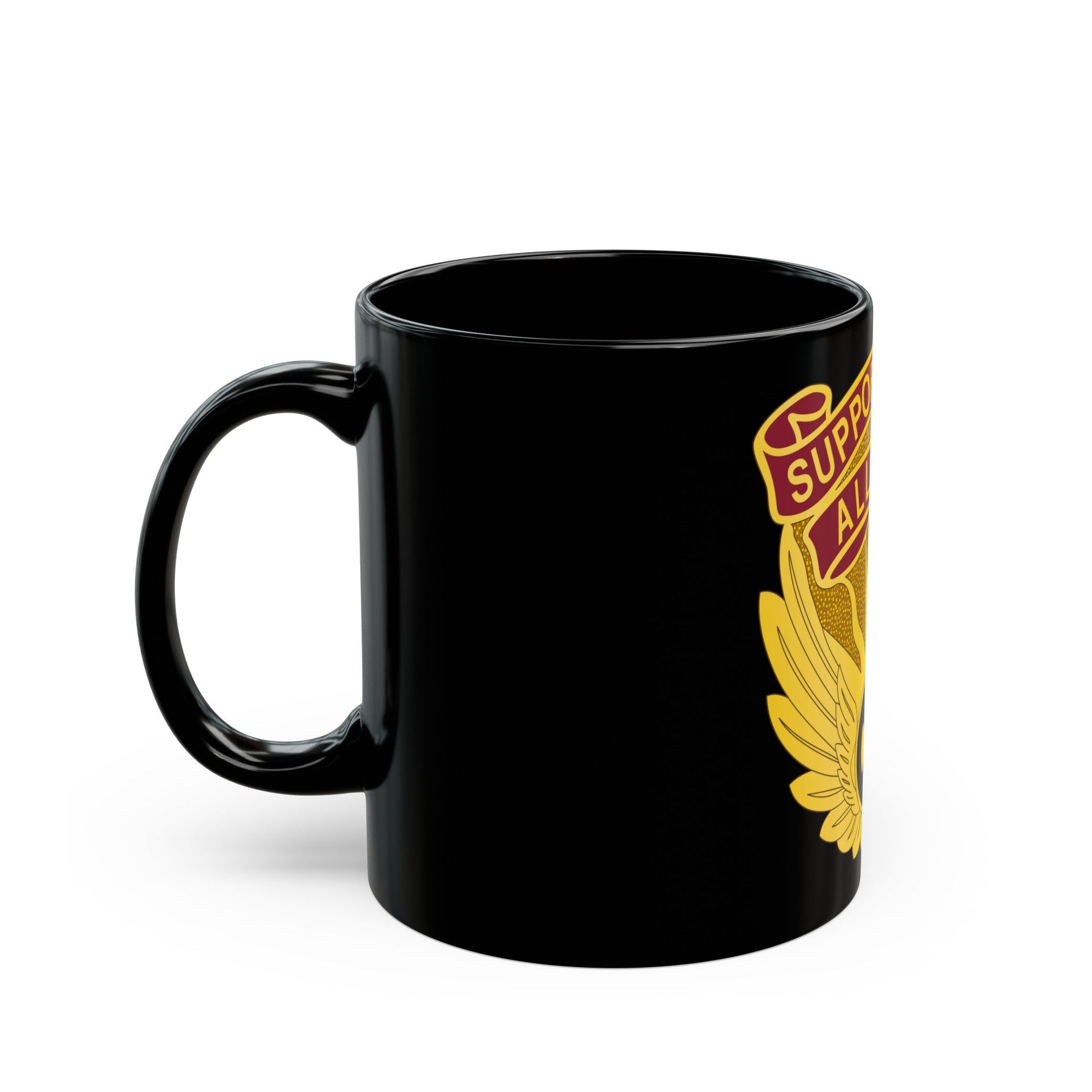 1106 Aviation Group (U.S. Army) Black Coffee Mug-The Sticker Space
