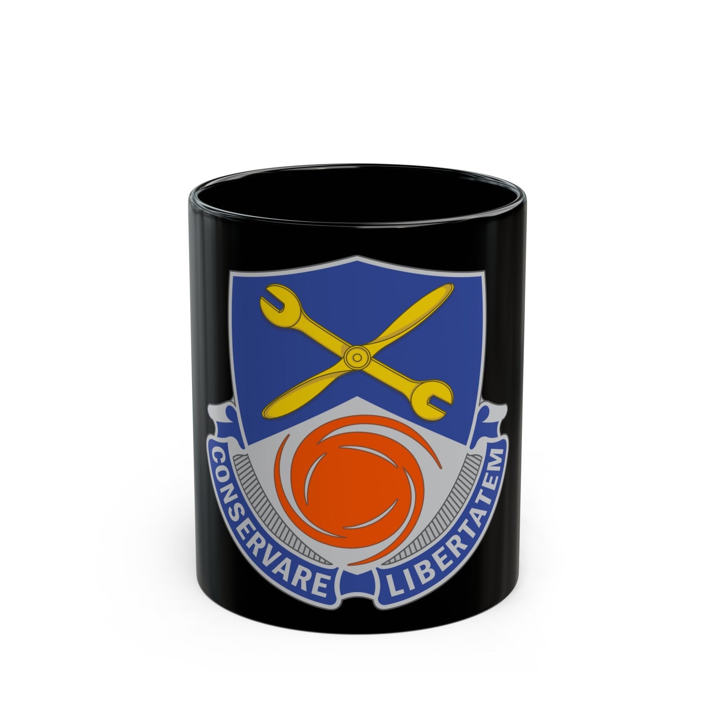 1108 Aviation Group (U.S. Army) Black Coffee Mug-11oz-The Sticker Space
