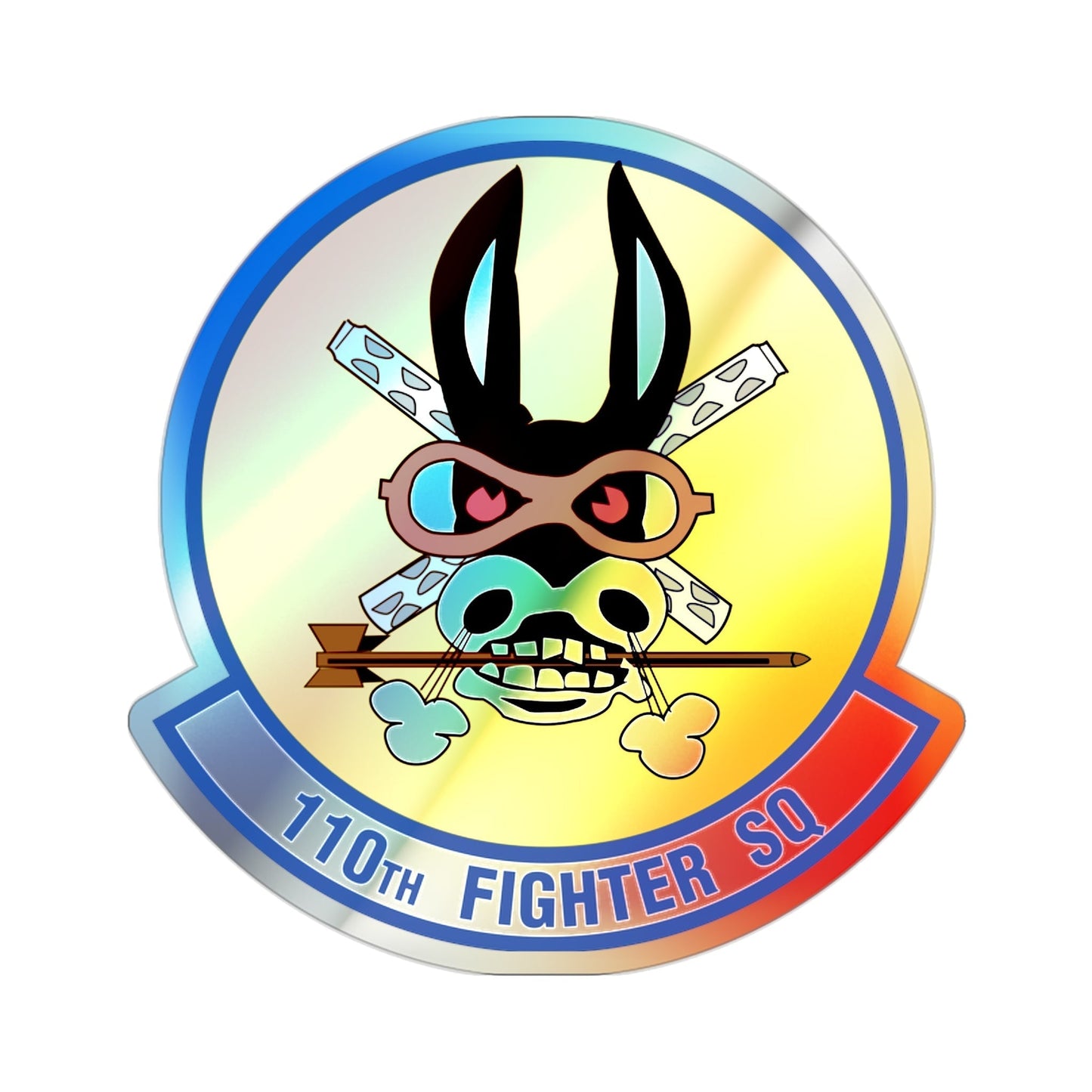 110th Fighter Squadron (U.S. Air Force) Holographic STICKER Die-Cut Vinyl Decal-2 Inch-The Sticker Space