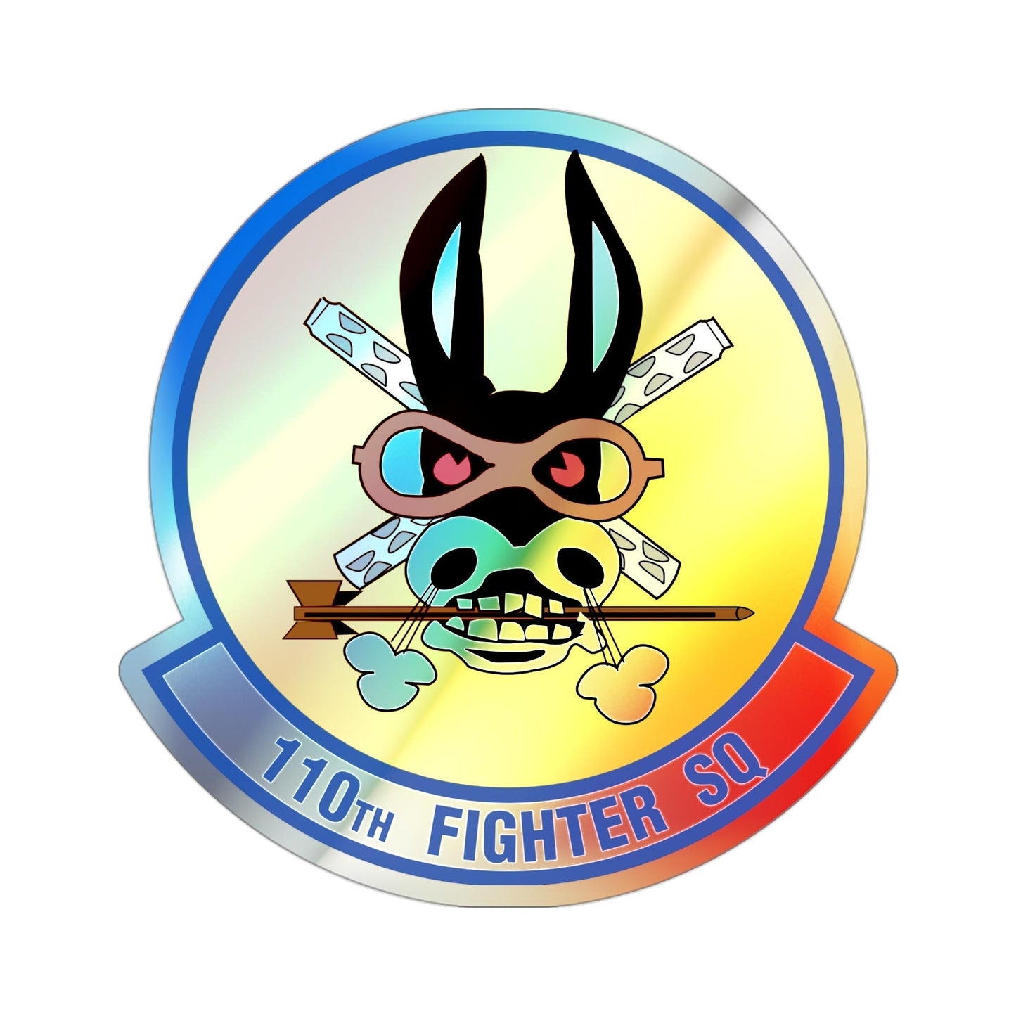 110th Fighter Squadron (U.S. Air Force) Holographic STICKER Die-Cut Vinyl Decal-3 Inch-The Sticker Space
