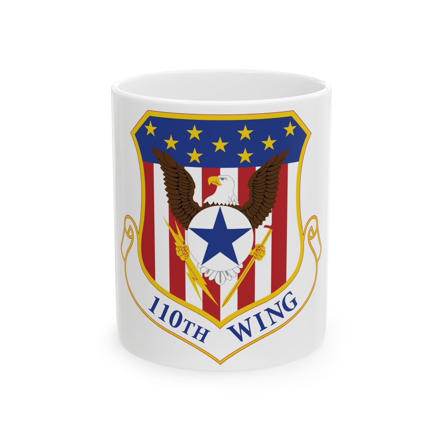 110th Wing emblem (U.S. Air Force) White Coffee Mug-11oz-The Sticker Space
