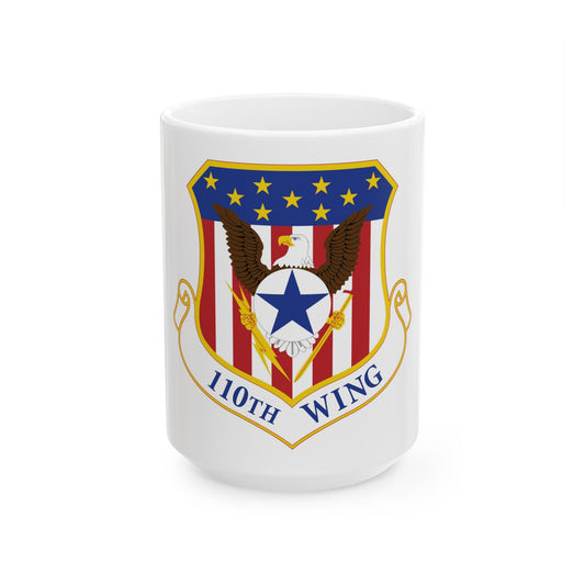110th Wing emblem (U.S. Air Force) White Coffee Mug