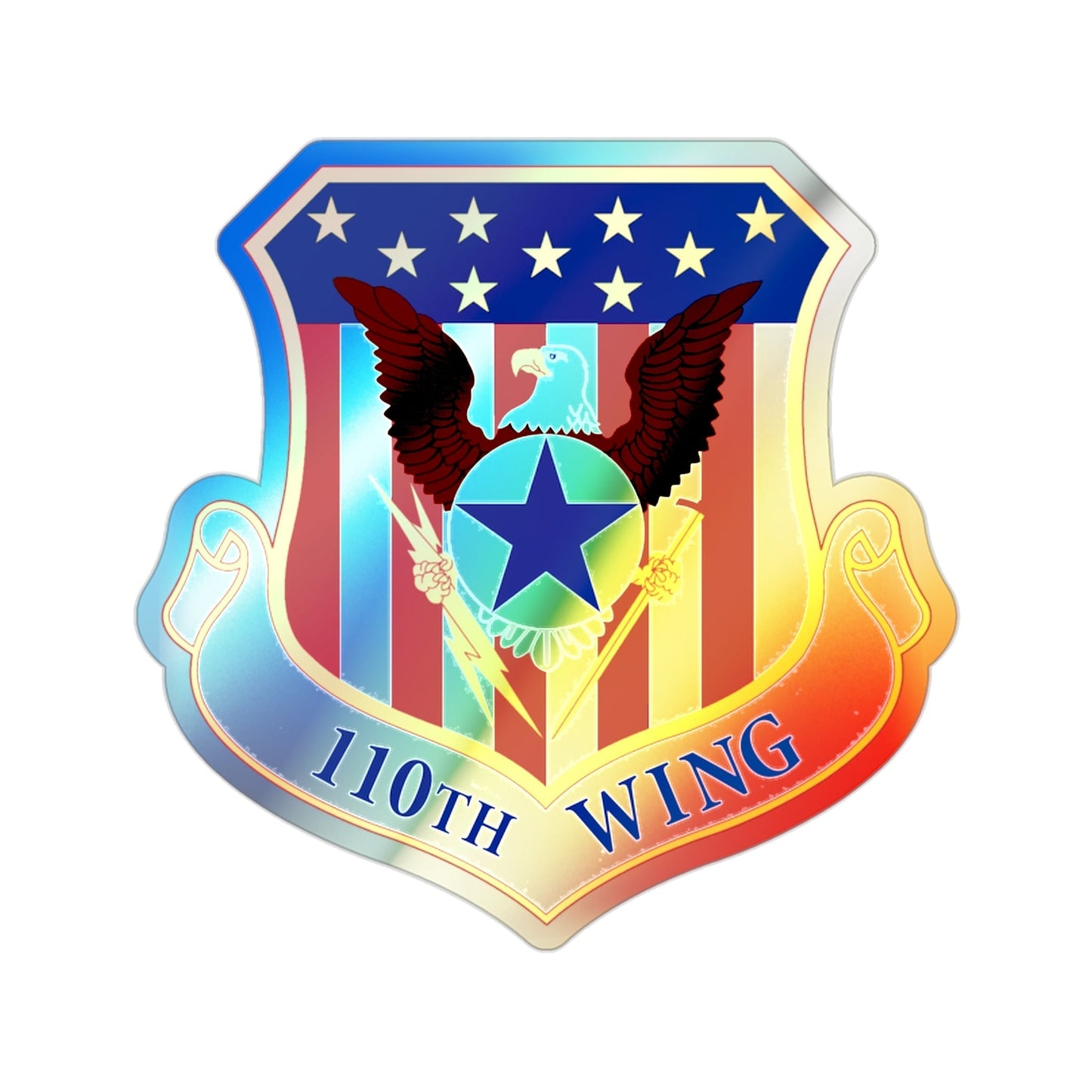 110th Wing (U.S. Air Force) Holographic STICKER Die-Cut Vinyl Decal-2 Inch-The Sticker Space