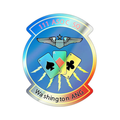 111 ASOC Sq Washington ANG (U.S. Air Force) Holographic STICKER Die-Cut Vinyl Decal-3 Inch-The Sticker Space