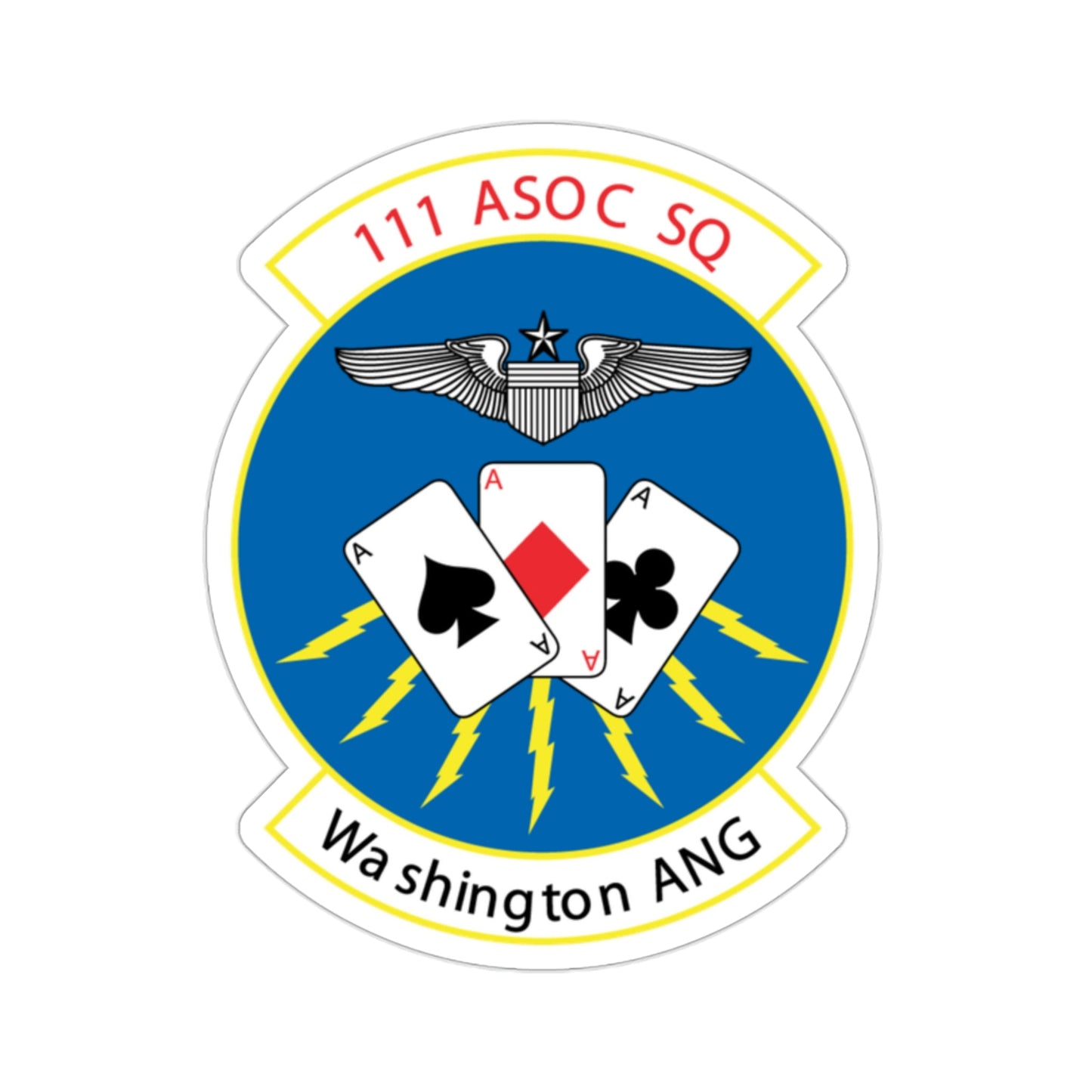 111 ASOC Sq Washington ANG (U.S. Air Force) STICKER Vinyl Die-Cut Decal-2 Inch-The Sticker Space