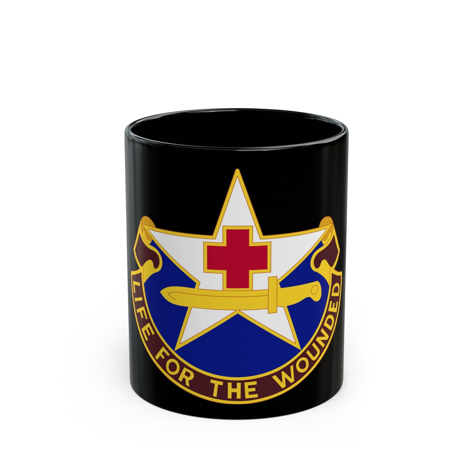 111 Medical Battalion (U.S. Army) Black Coffee Mug-11oz-The Sticker Space