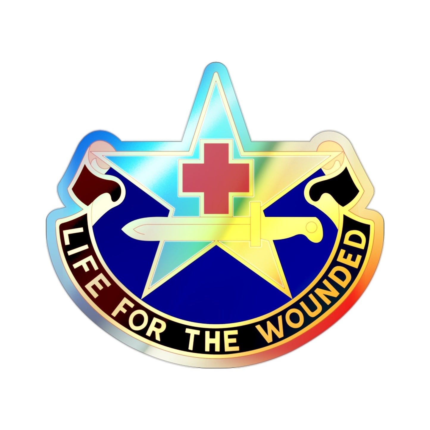 111 Medical Battalion (U.S. Army) Holographic STICKER Die-Cut Vinyl Decal-2 Inch-The Sticker Space