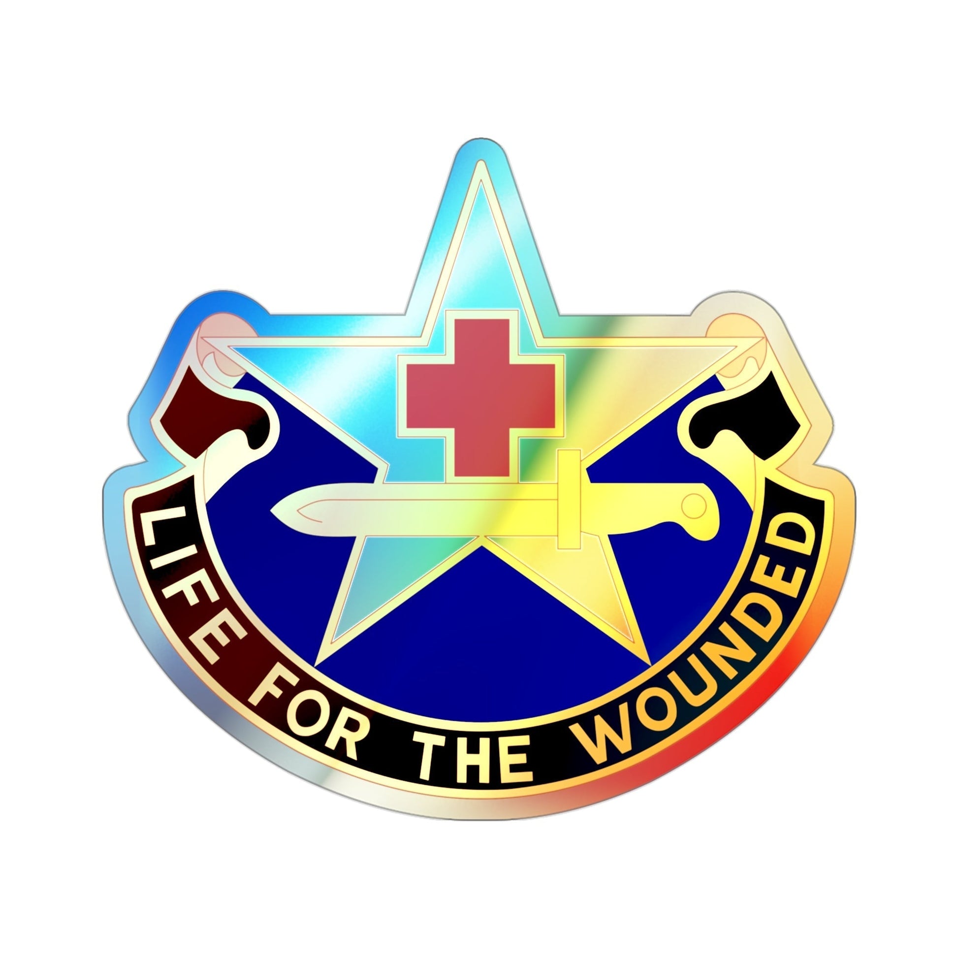 111 Medical Battalion (U.S. Army) Holographic STICKER Die-Cut Vinyl Decal-3 Inch-The Sticker Space