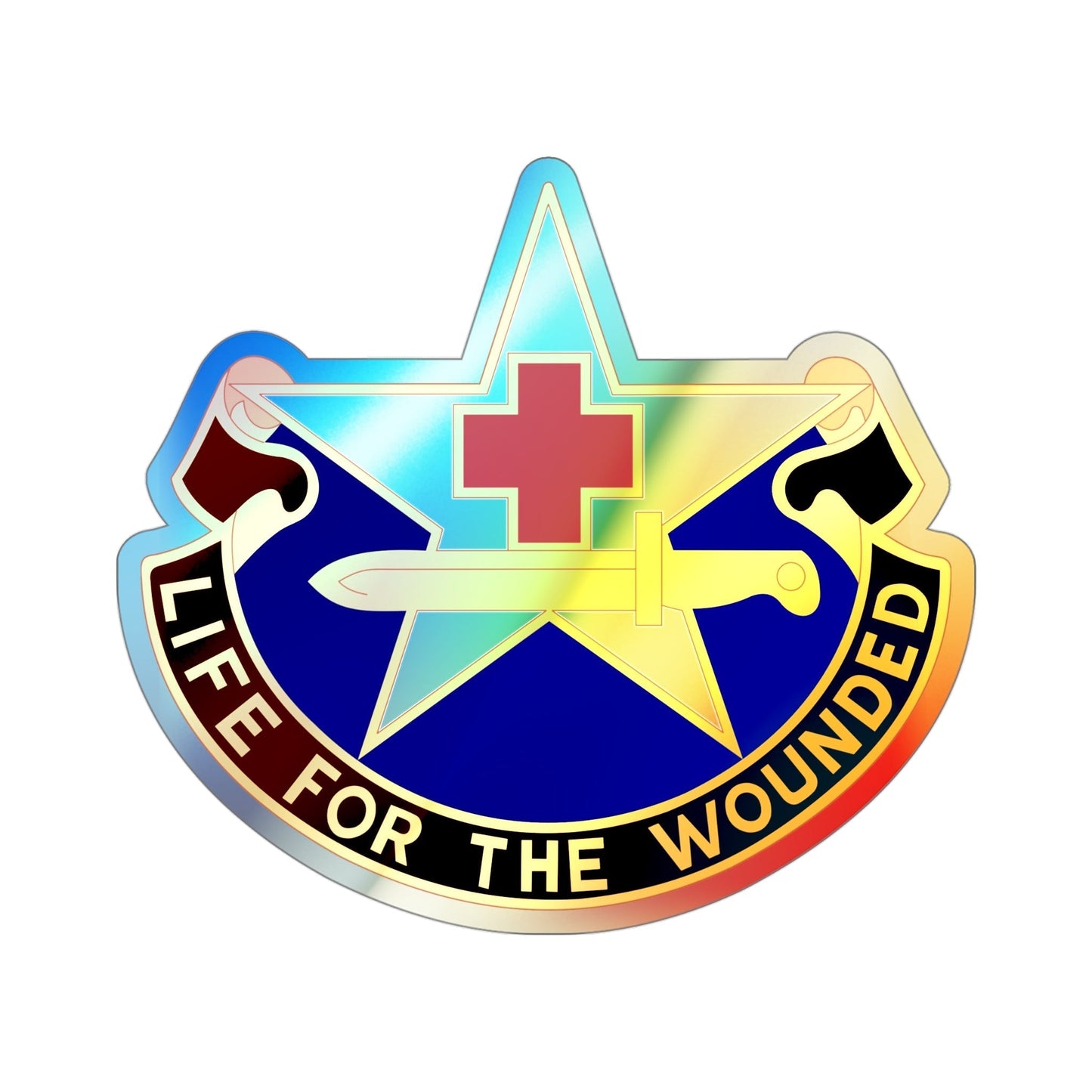 111 Medical Battalion (U.S. Army) Holographic STICKER Die-Cut Vinyl Decal-4 Inch-The Sticker Space