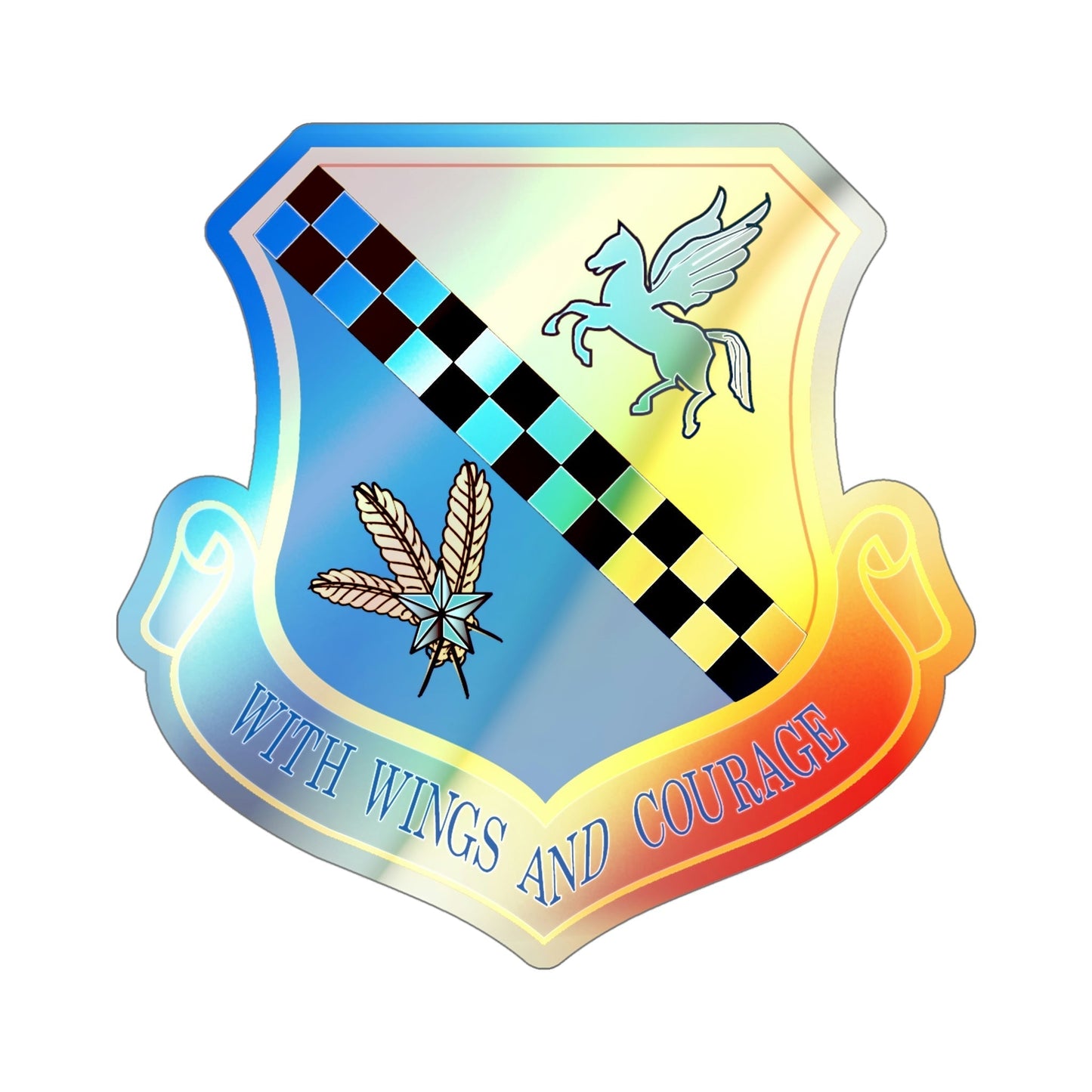 111th Attack Wing (U.S. Air Force) Holographic STICKER Die-Cut Vinyl Decal-5 Inch-The Sticker Space