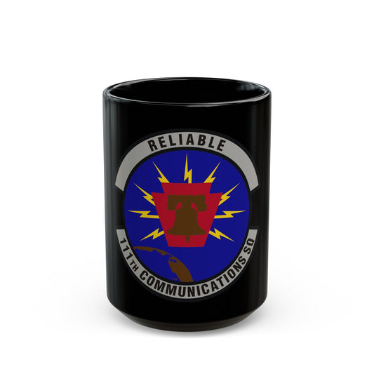 111th Communications Squadron (U.S. Air Force) Black Coffee Mug-15oz-The Sticker Space