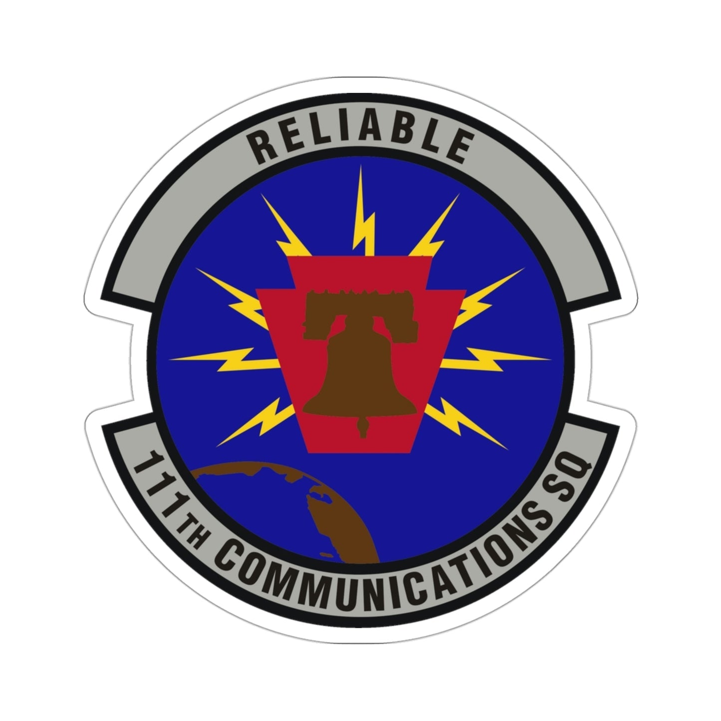111th Communications Squadron (U.S. Air Force) STICKER Vinyl Die-Cut Decal-3 Inch-The Sticker Space