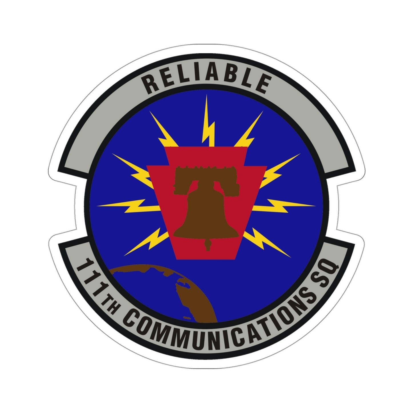 111th Communications Squadron (U.S. Air Force) STICKER Vinyl Die-Cut Decal-4 Inch-The Sticker Space
