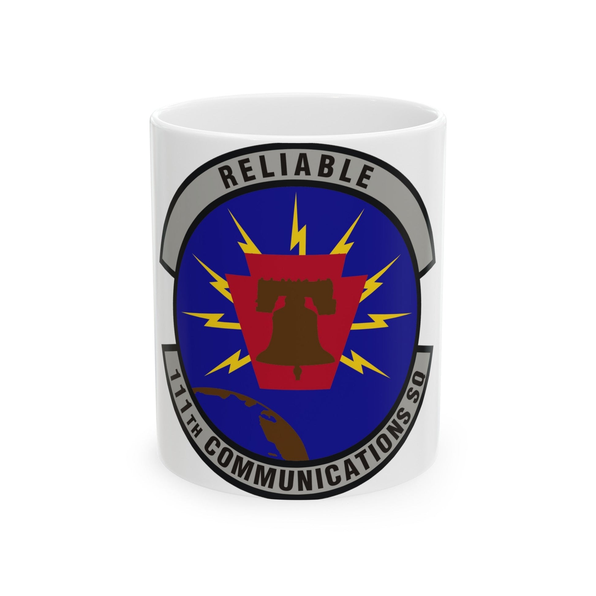 111th Communications Squadron (U.S. Air Force) White Coffee Mug-11oz-The Sticker Space