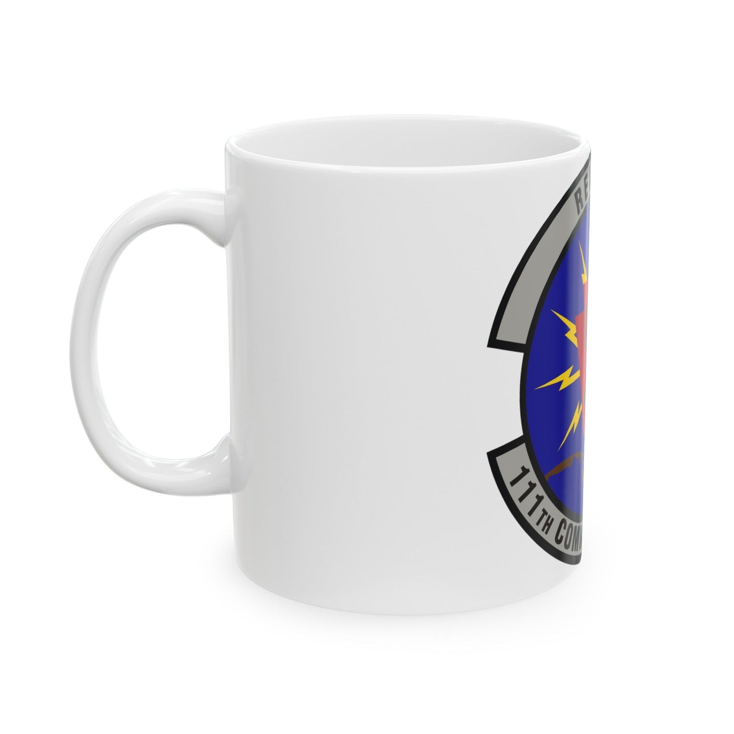 111th Communications Squadron (U.S. Air Force) White Coffee Mug-The Sticker Space