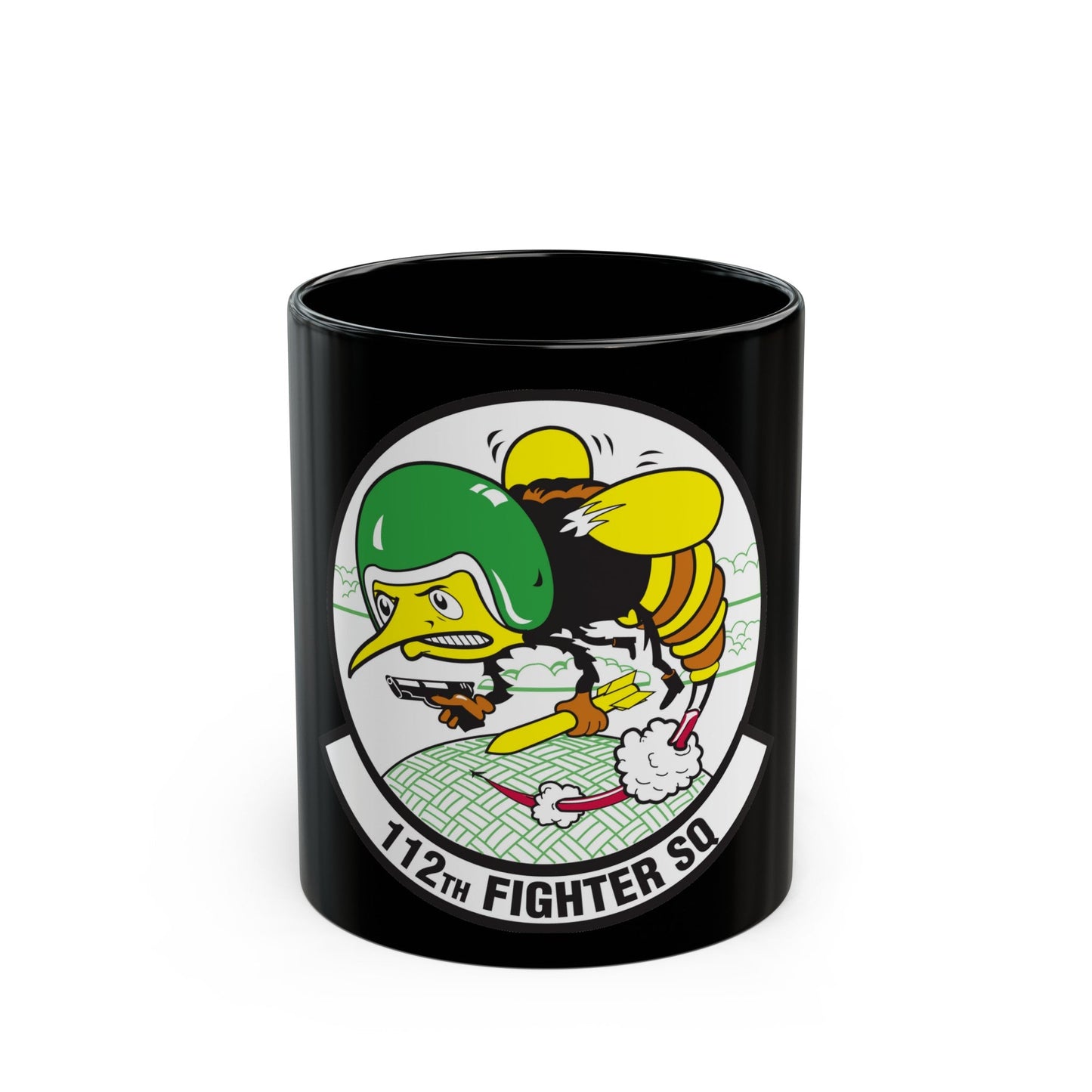 112th Fighter Squadron (U.S. Air Force) Black Coffee Mug-11oz-The Sticker Space