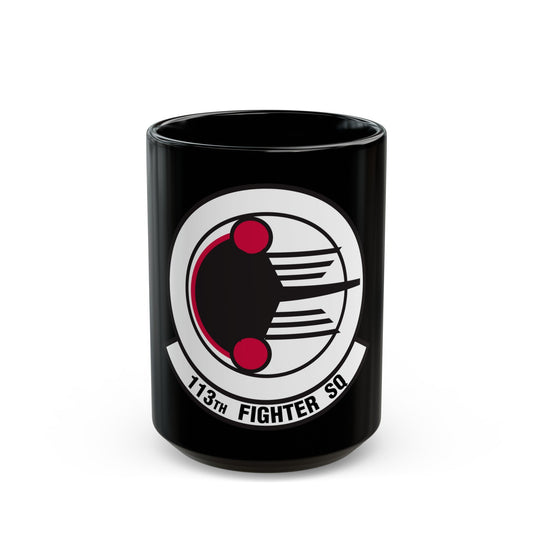113 Fighter Squadron (U.S. Air Force) Black Coffee Mug-15oz-The Sticker Space