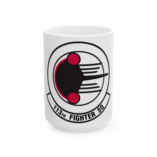 113 Fighter Squadron (U.S. Air Force) White Coffee Mug-15oz-The Sticker Space