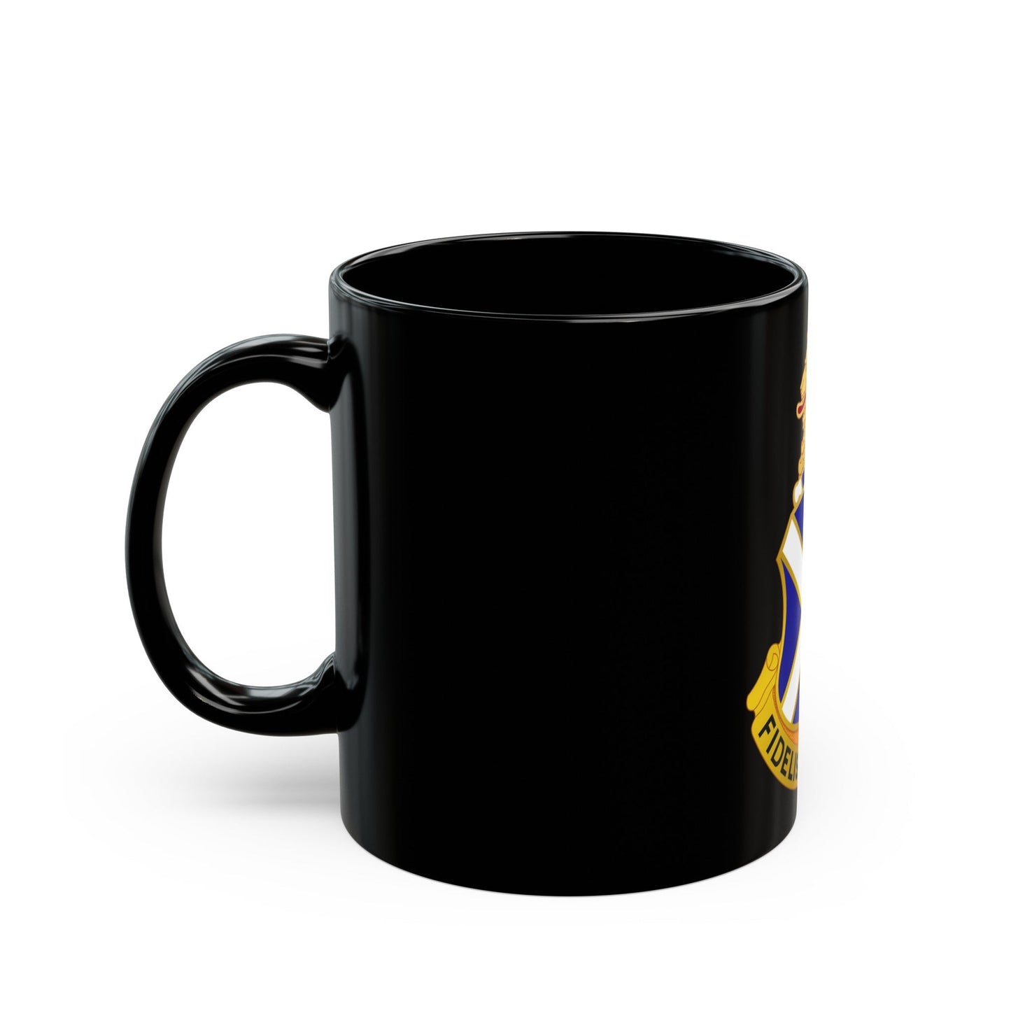 113th Infantry Regiment (U.S. Army) Black Coffee Mug-The Sticker Space