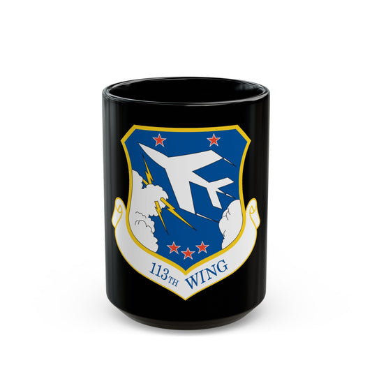 113th Wing (U.S. Air Force) Black Coffee Mug-15oz-The Sticker Space