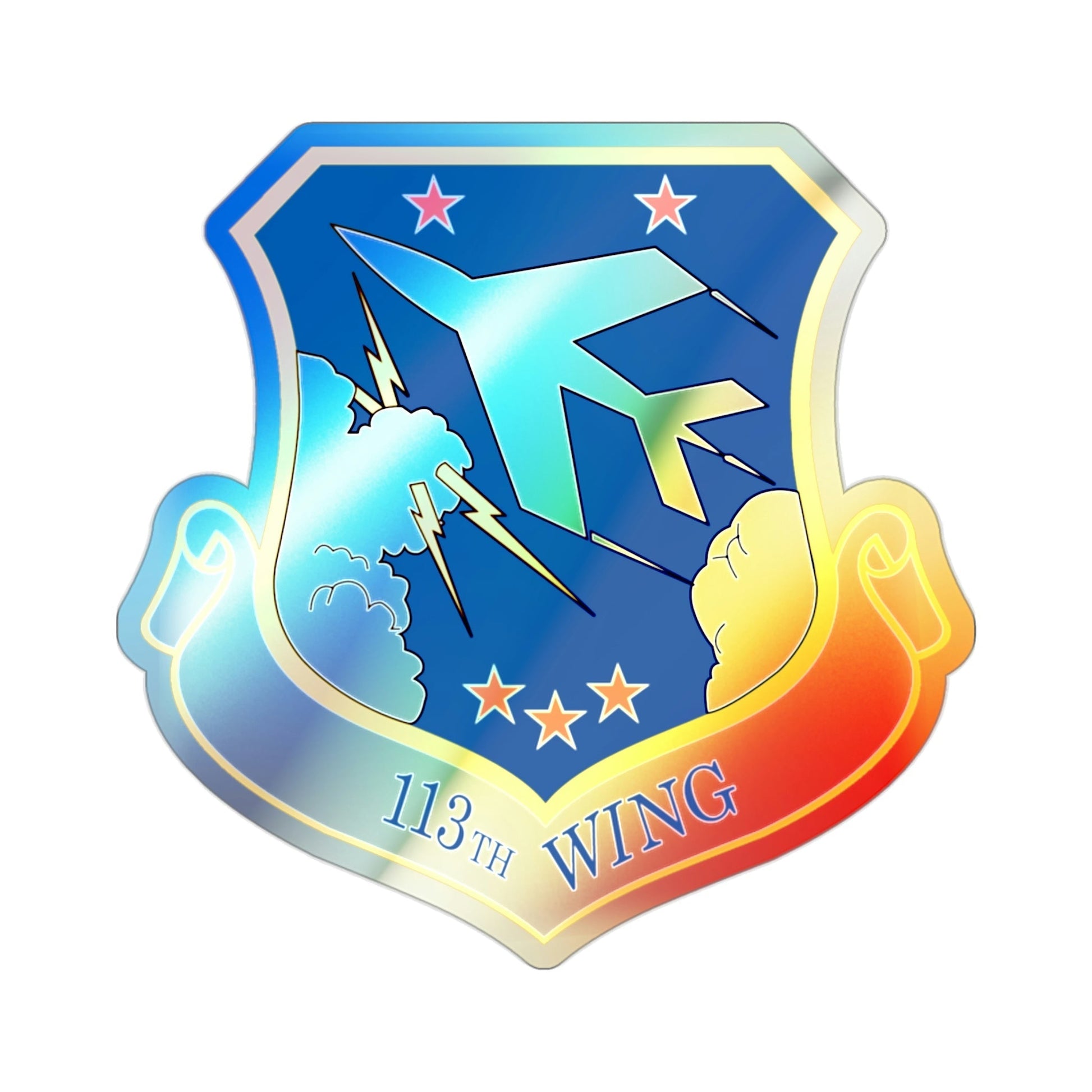 113th Wing (U.S. Air Force) Holographic STICKER Die-Cut Vinyl Decal-2 Inch-The Sticker Space
