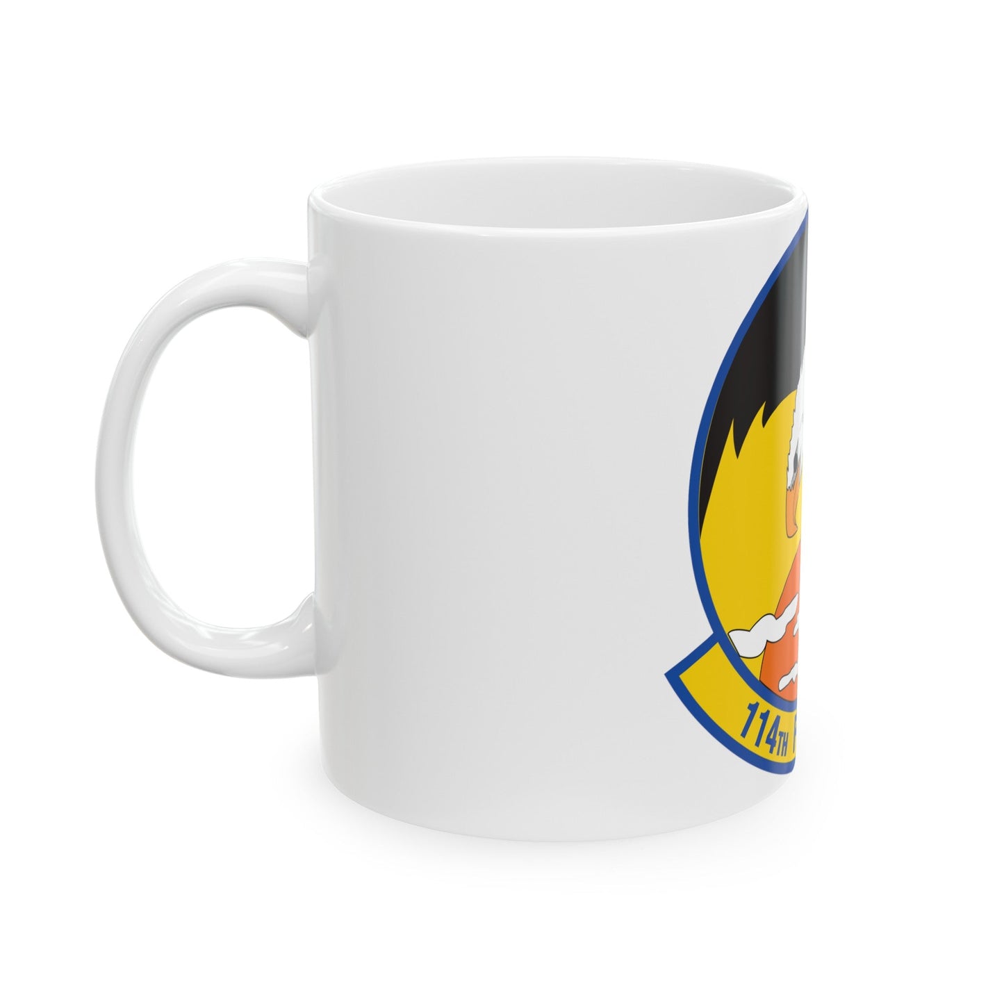 114 Fighter Squadron (U.S. Air Force) White Coffee Mug-The Sticker Space