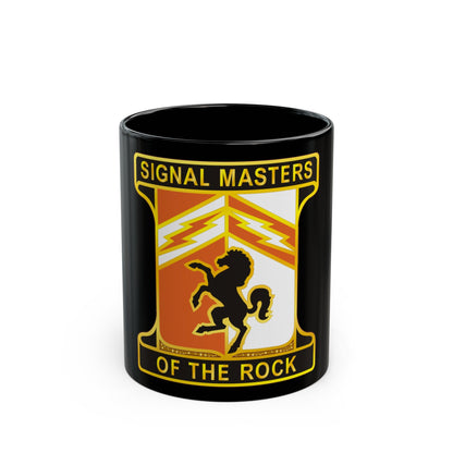 114 Signal Battalion (U.S. Army) Black Coffee Mug-11oz-The Sticker Space