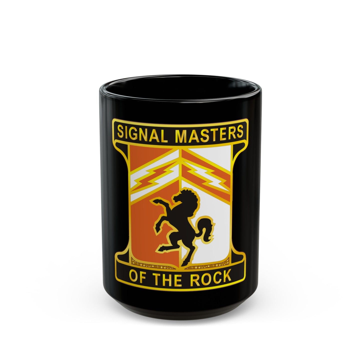 114 Signal Battalion (U.S. Army) Black Coffee Mug-15oz-The Sticker Space