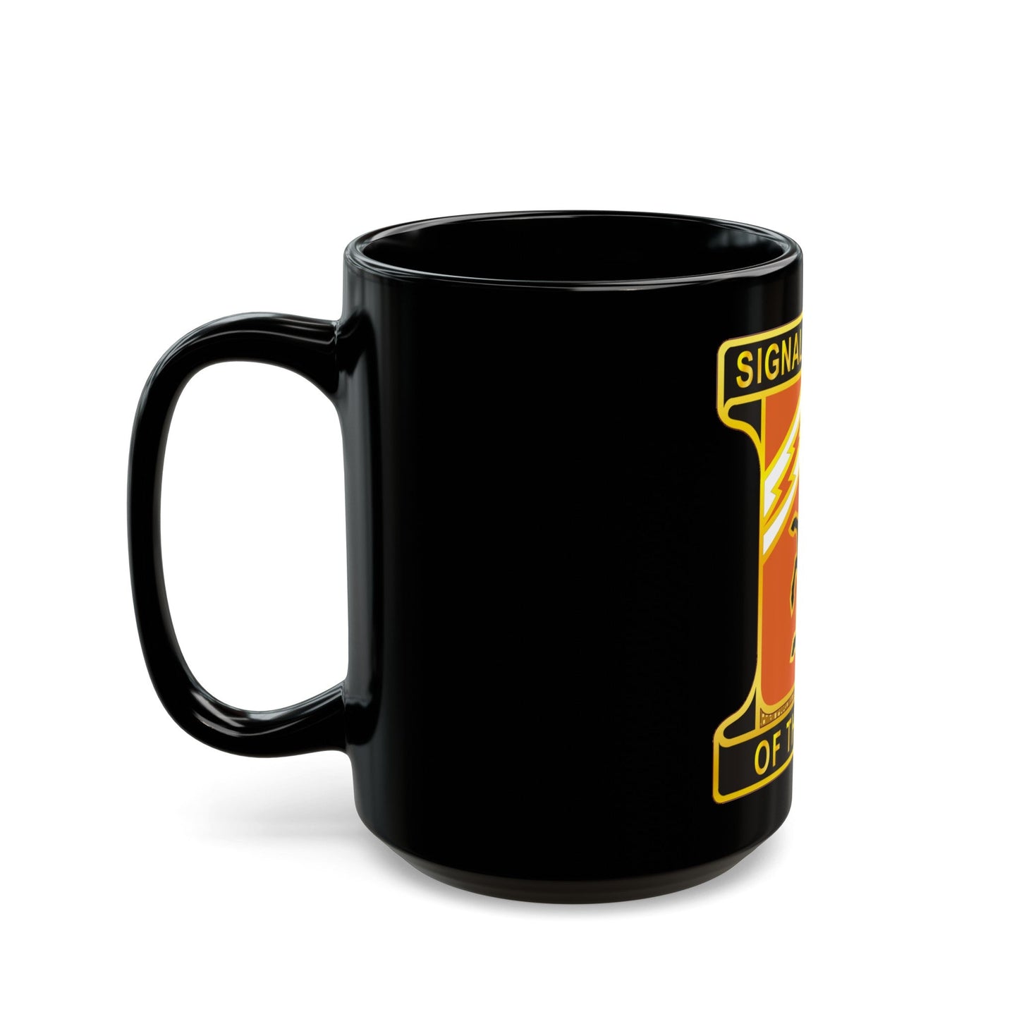 114 Signal Battalion (U.S. Army) Black Coffee Mug-The Sticker Space