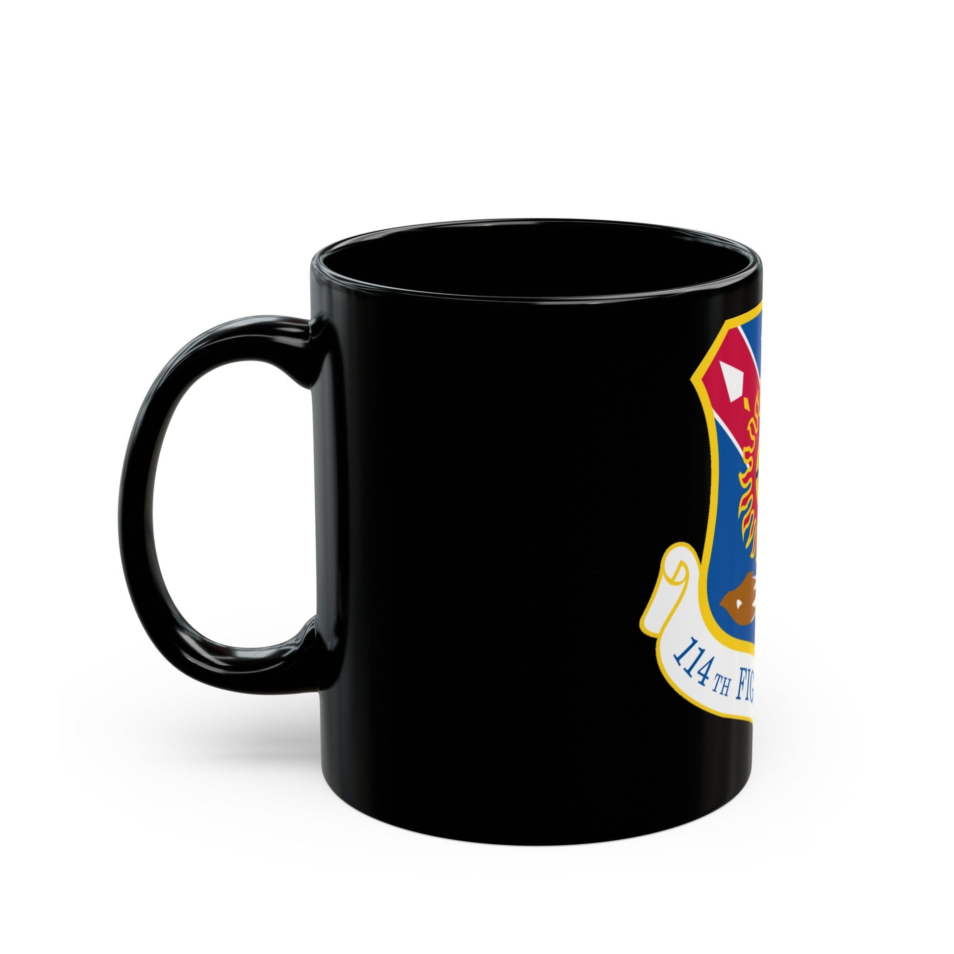 114th Fighter Wing (U.S. Air Force) Black Coffee Mug-The Sticker Space