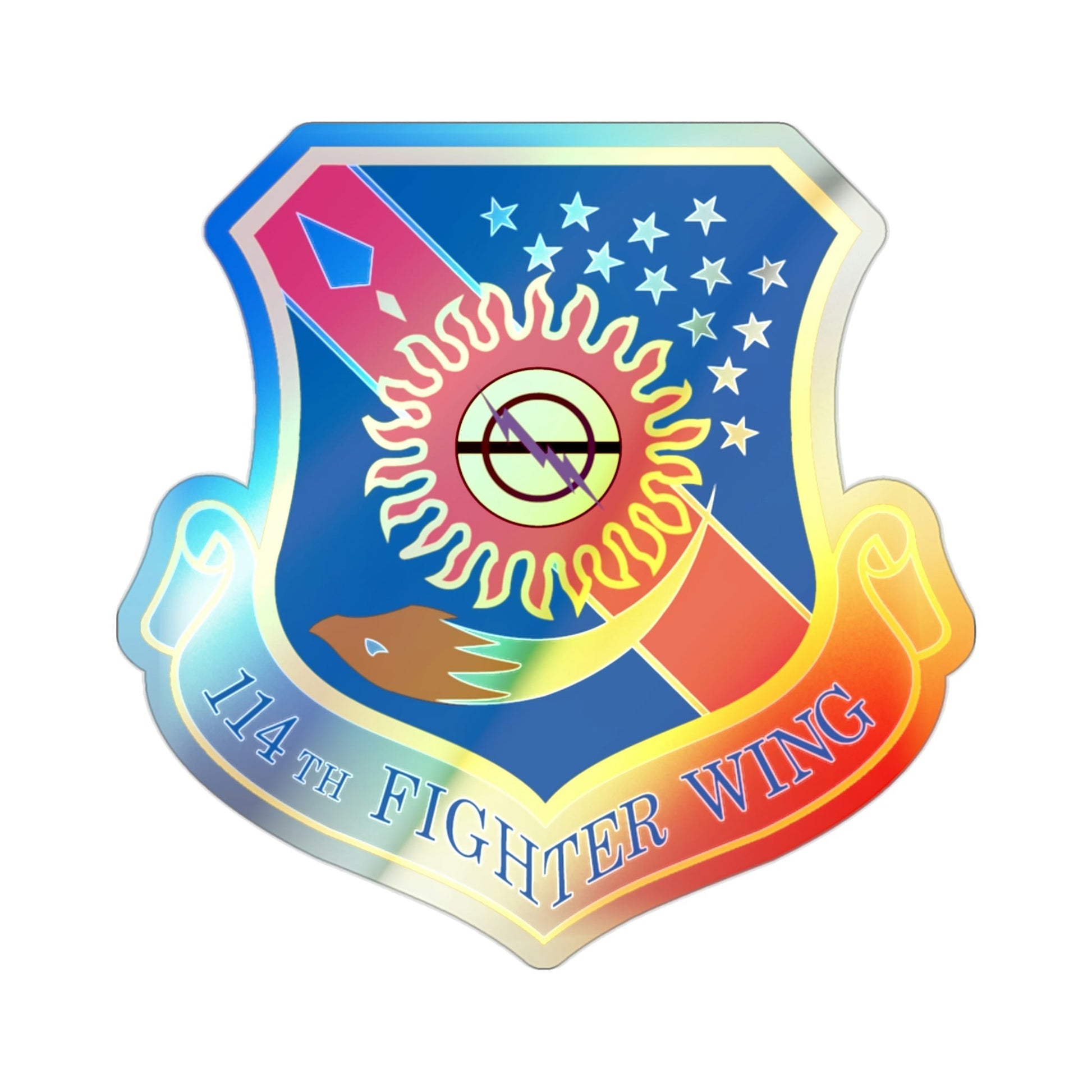 114th Fighter Wing (U.S. Air Force) Holographic STICKER Die-Cut Vinyl Decal-2 Inch-The Sticker Space