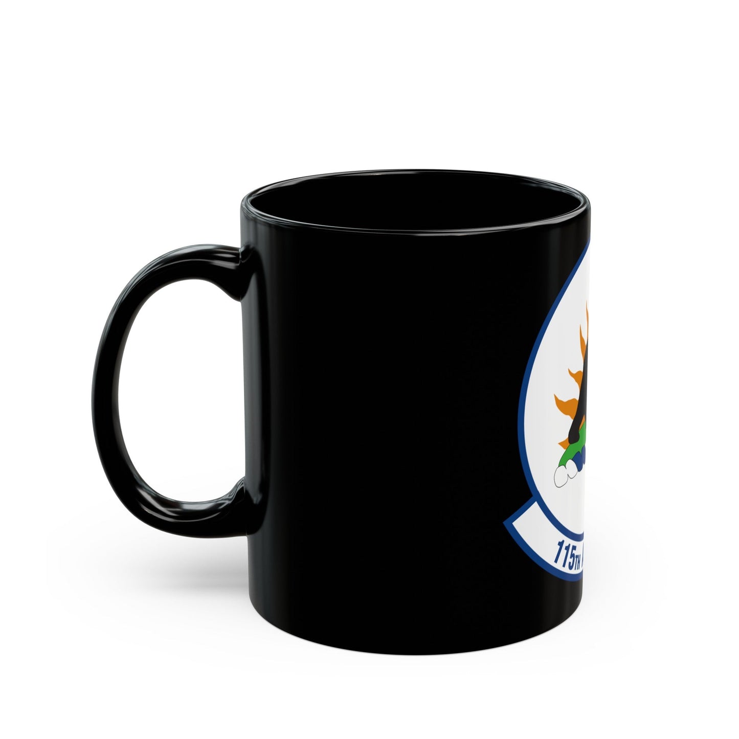 115 Airlift Squadron (U.S. Air Force) Black Coffee Mug-The Sticker Space