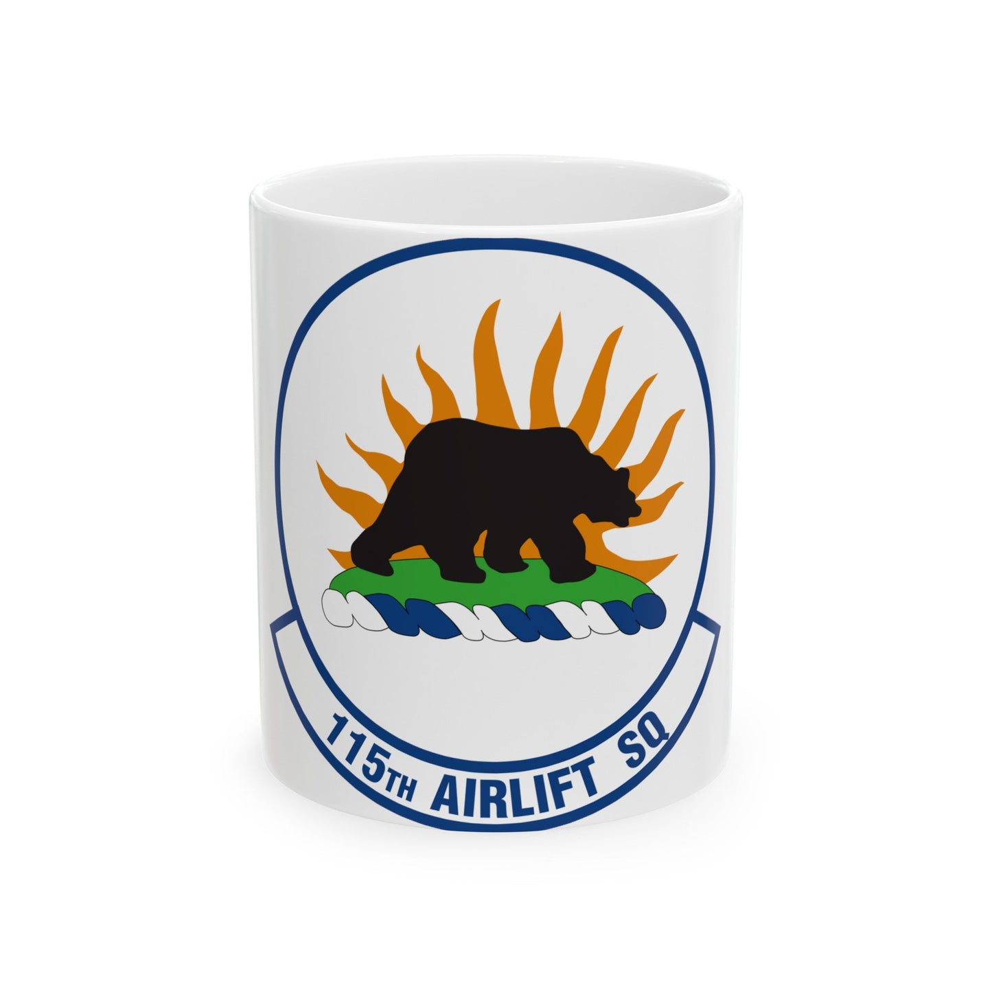 115 Airlift Squadron (U.S. Air Force) White Coffee Mug-11oz-The Sticker Space