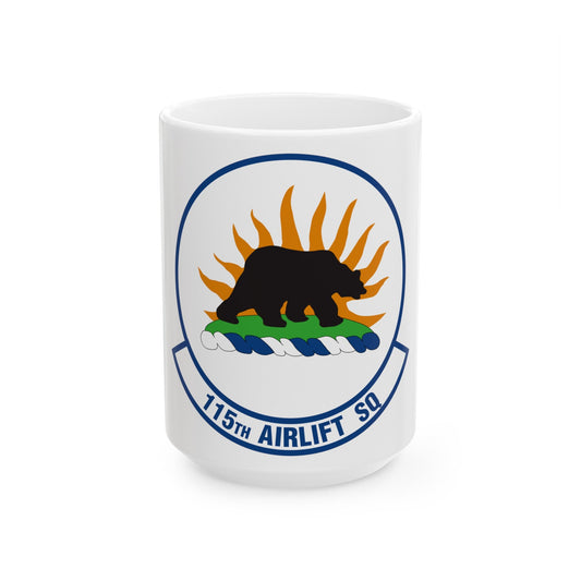 115 Airlift Squadron (U.S. Air Force) White Coffee Mug