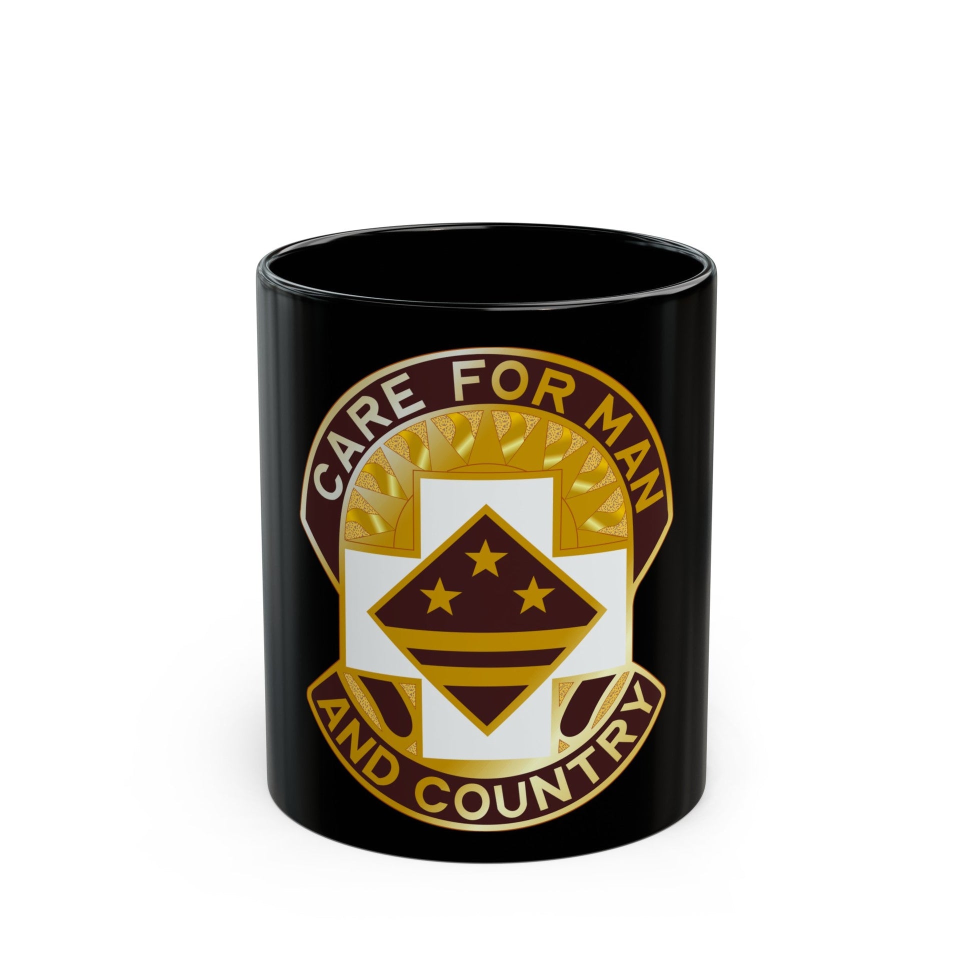 115 Surgical Hospital (U.S. Army) Black Coffee Mug-11oz-The Sticker Space