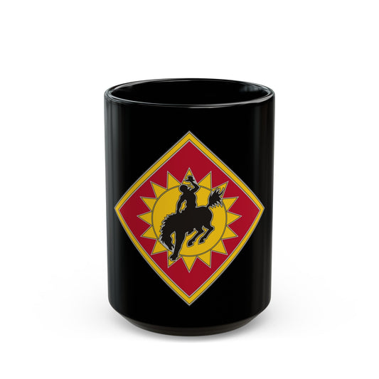115th Field Artillery Brigade (U.S. Army) Black Coffee Mug-15oz-The Sticker Space