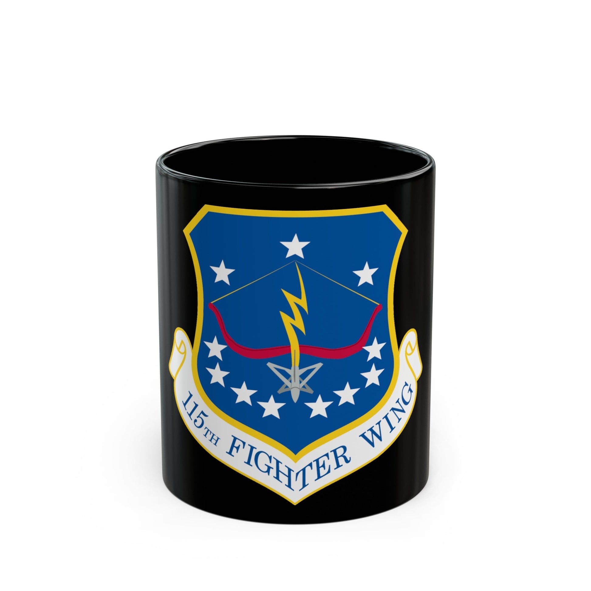 115th Fighter Wing (U.S. Air Force) Black Coffee Mug-11oz-The Sticker Space