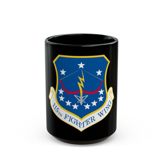 115th Fighter Wing (U.S. Air Force) Black Coffee Mug-15oz-The Sticker Space