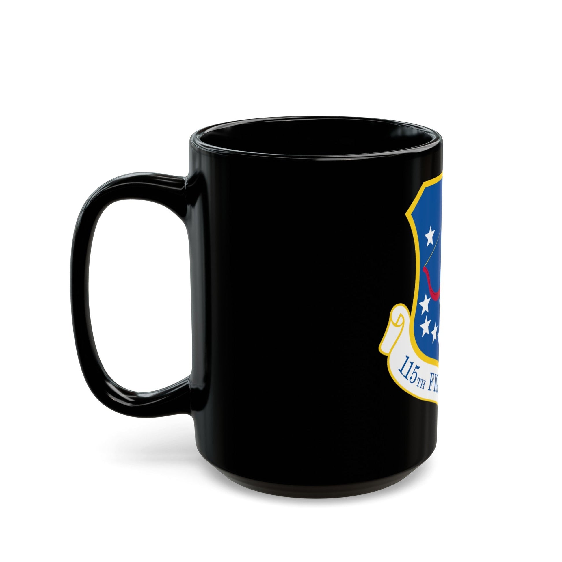 115th Fighter Wing (U.S. Air Force) Black Coffee Mug-The Sticker Space